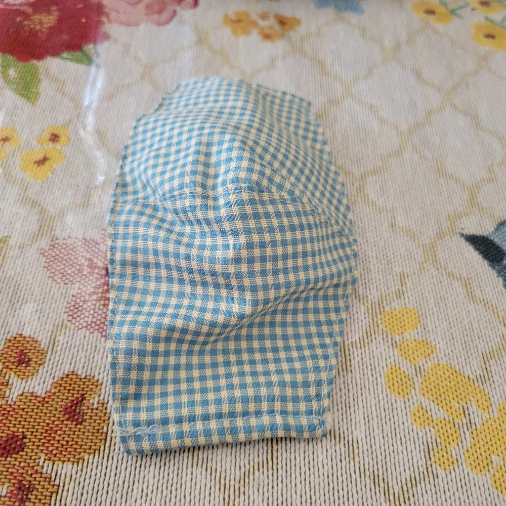 Blue Gingham Kids Face Mask